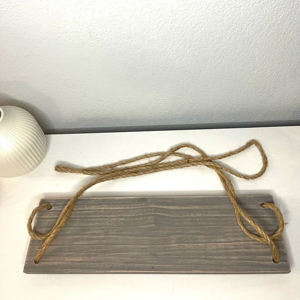 Set of Rustic Hanging Floating Shelves